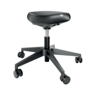 Stołek Leitz Ergo z wygodnym siedziskiem, na kółkach