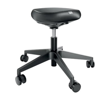 Stołek Leitz Ergo z wygodnym siedziskiem, na kółkach