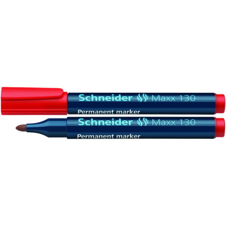 Marker permanentny SCHNEIDER Maxx 130, okrągły, 1-3 mm, czerwony