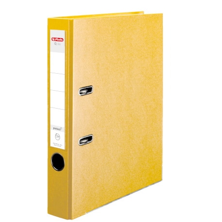 SEGREGATOR DŹWIGNIOWY HERLITZ Q.FILE A4 5CM ŻÓŁTY