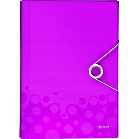 Teczka z 6 przegródkami PP Leitz WOW, różowy