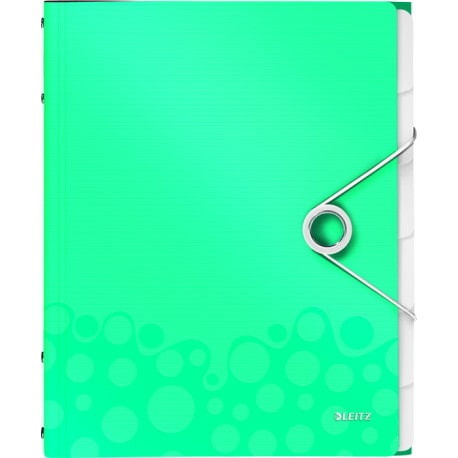 Teczka segregująca 12 przekładek PP Leitz WOW, turkusowy