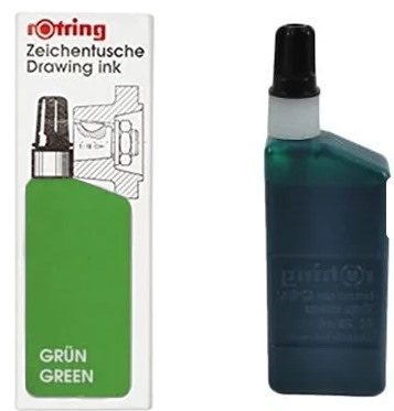 Tusz butelkowany rOtring Isograph 23ml, zielony