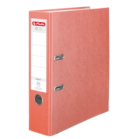 SEGREGATOR DŹWIGNIOWY HERLITZ Q.FILE A4 8CM POMARAŃCZOWY