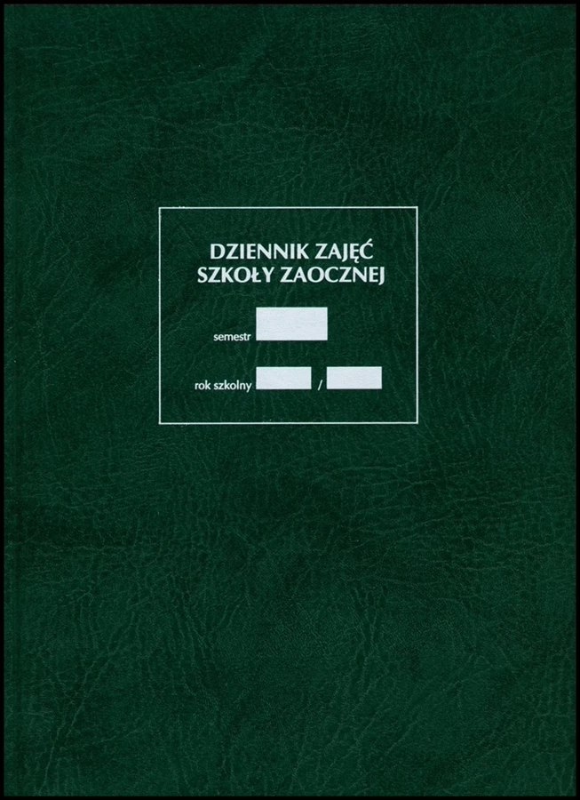 Dziennik zajęć szkoły zaocznej - MEN-I/7