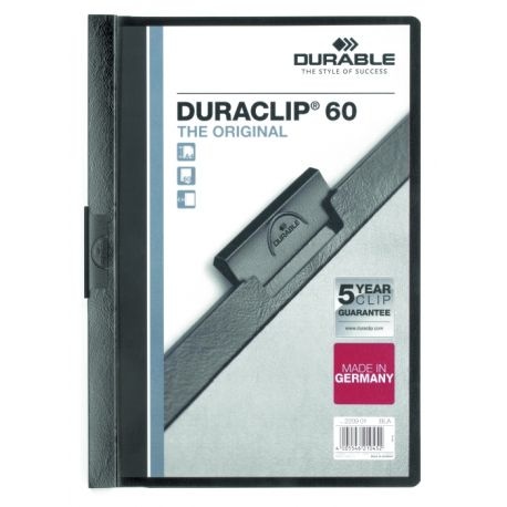 DURACLIP® Original 60, skoroszyt zaciskowy A4, 1-60 kart. czarny