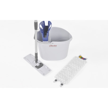 Zestaw VILEDA PROFESSIONAL UltraSpeed Mini, wiadro z wyciskaczem, kij teleskopowy, uchwyt, wkład Microlite