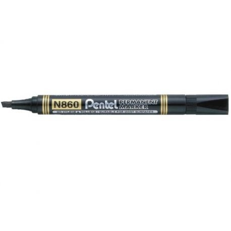 ekonomiczny marker perm. ścięta końcówka czarny Pentel