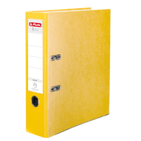 SEGREGATOR DŹWIGNIOWY HERLITZ Q.FILE A4 8CM ŻÓŁTY