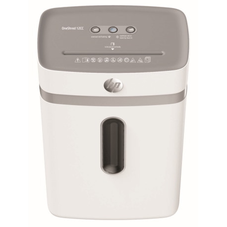 Niszczarka HP ONESHRED 12CC, ścinki, P-4, 12 kart., 23l, jasnoszara