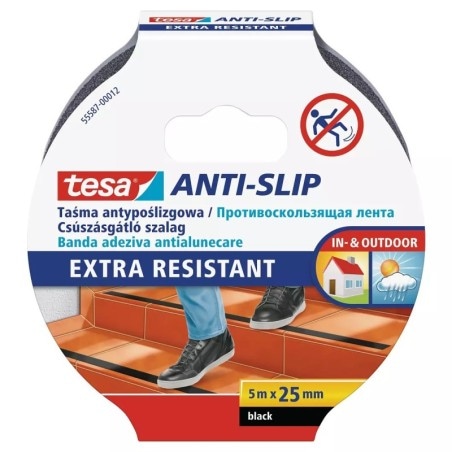 TAŚMA ANTYPOŚLIZGOWA TESA CZARNA 5M X 25MM