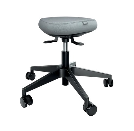 Stołek Leitz Ergo Active z wygodnym siedziskiem do balansowania, na kółkach