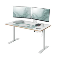 Kompaktowe biurko Leitz Ergo do pracy w pozycji siedzącej i stojącej, 120x70cm, obsługiwane elektronicznie, białe