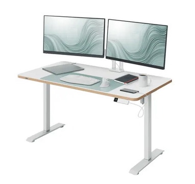 Kompaktowe biurko Leitz Ergo do pracy w pozycji siedzącej i stojącej, 120x70cm, obsługiwane elektronicznie, białe