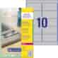 Etykiety znamionowe srebrne; A4, 20 ark./op., 96 x 50,8 mm, srebrne, poliestrowe