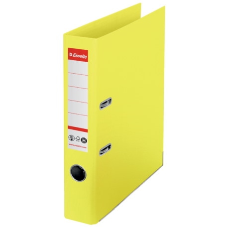 Segregator Esselte No.1 wykonany z kartonu w 100% pochodzącego z recyclingu, A4, szer. 50 mm, żółty