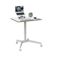 Małe biurko Leitz Ergo do pracy w pozycji siedzącej i stojącej, białe