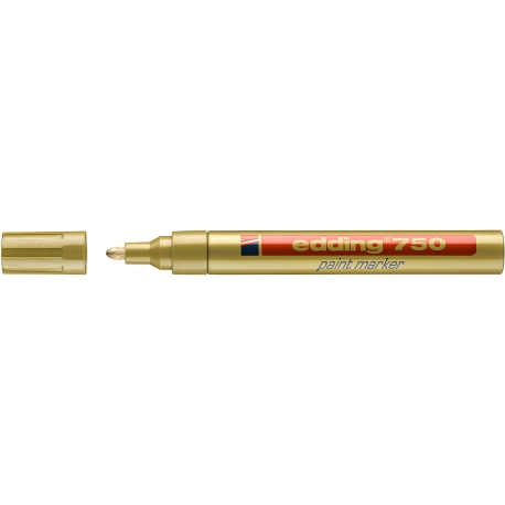 Marker olejowy e-750 EDDING, 2-4mm, złoty