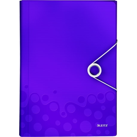 Teczka z 6 przegródkami PP Leitz WOW, fioletowy