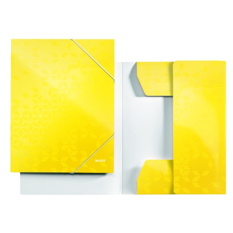 Teczka kartonowa z gumką WOW Leitz, żółta