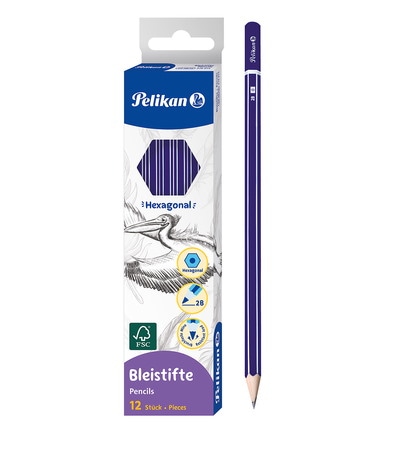 OŁÓWEK DREWNIANY PELIKAN 2B