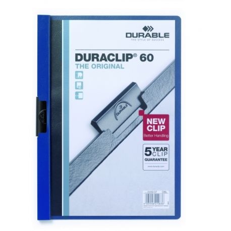 DURACLIP® Original 60, skoroszyt zaciskowy A4, 1-60 kart. granatowy