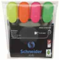 Zestaw zakreślaczy SCHNEIDER Job, 1-5 mm, 4 szt., miks kolorów