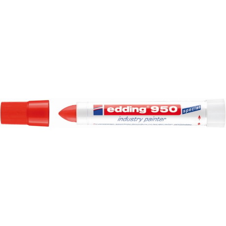 Marker przemysłowy w paście e-950 EDDING, 10mm, czerwony