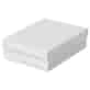 Pudełka domowe do przechowywania, płaskie, rozmiar M, 3 sztuki, białe
