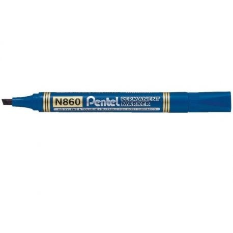 ekonomiczny marker perm. ścięta końcówka niebieski Pentel