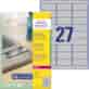 Etykiety znamionowe srebrne; A4, 20 ark./op., 63,5 x 29,6 mm, srebrne, poliestrowe
