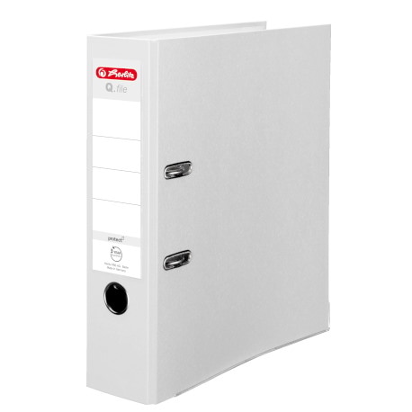 SEGREGATOR DŹWIGNIOWY HERLITZ Q.FILE A4 8CM POPIELATY