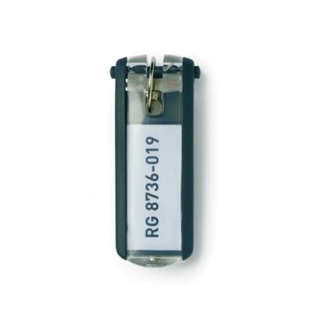 KEY CLIP, zawieszki do kluczy czarny op. (6 szt.)