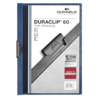 DURACLIP Original 60, skoroszyt zaciskowy A4, 1-60 kartek granatowy op. (5 szt.)