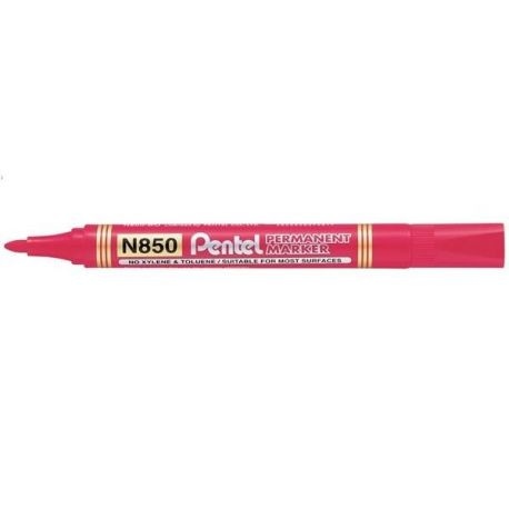 ekonomiczny marker perm. okrągła końcówka czerwony Pentel