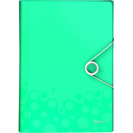 Teczka z 6 przegródkami PP Leitz WOW, turkusowy