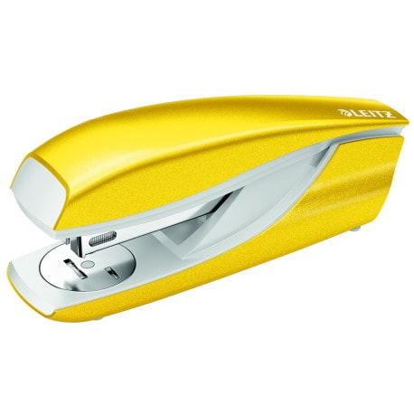 Zszywacz średni metalowy Leitz WOW, żółty, 10 lat gwarancji, 30 kartek