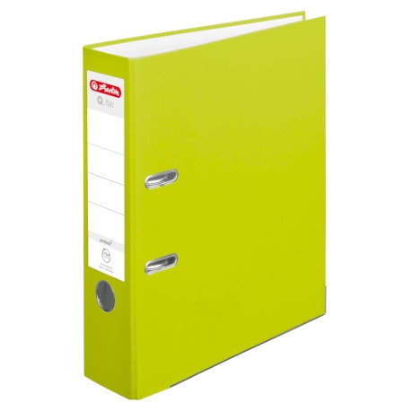 SEGREGATOR DŹWIGNIOWY HERLITZ Q.FILE A4 8CM LIMONKOWY