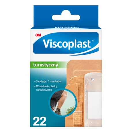 Viscoplast™ Turystyczny, plastry, 3 rodzaje, 5 rozmiarów, pudełko/22 szt