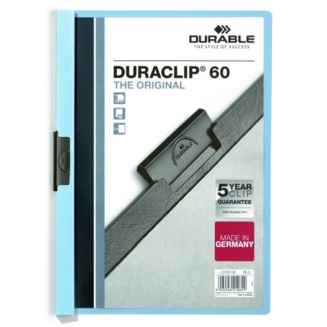 DURACLIP® Original 60, skoroszyt zaciskowy A4, 1-60 kart. niebieski