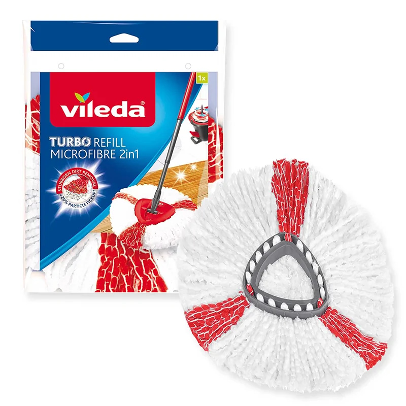 Mop VILEDA wkład turbo 2w1 czerwono-biały