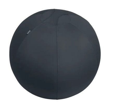 Piłka do siedzenia Leitz Ergo, 65cm, z zabezpieczeniem przed niekontrolowanym toczeniem się, ciemnoszara