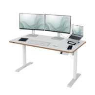 Biurko Leitz Ergo do pracy w pozycji siedzącej i stojącej, 140x80cm, obsługiwane elektronicznie, białe