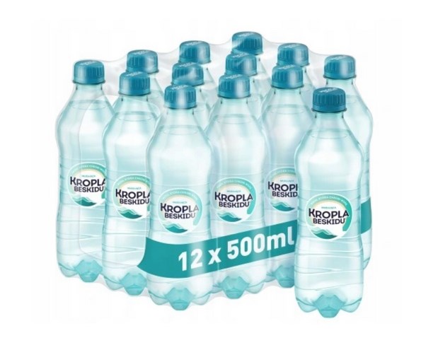 Woda mineralna Kropla Beskidu średnio gazowana 0,5 l 12szt [ kaucja ]