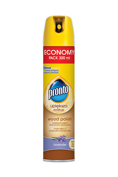 Pronto® aerozol do mebli lawenda chroni powierzchnie i nadaje im połysk 300 ml