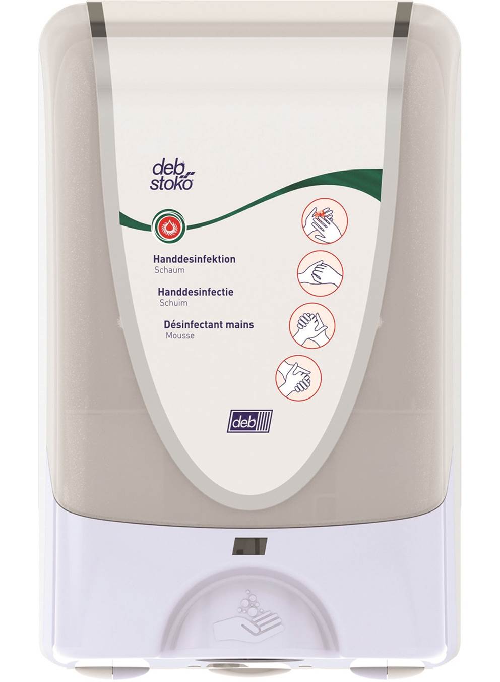 Bezdotykowy dozownik pianowego środka dezynfekcyjnego DEB Instant Foam, 1000ml, biały