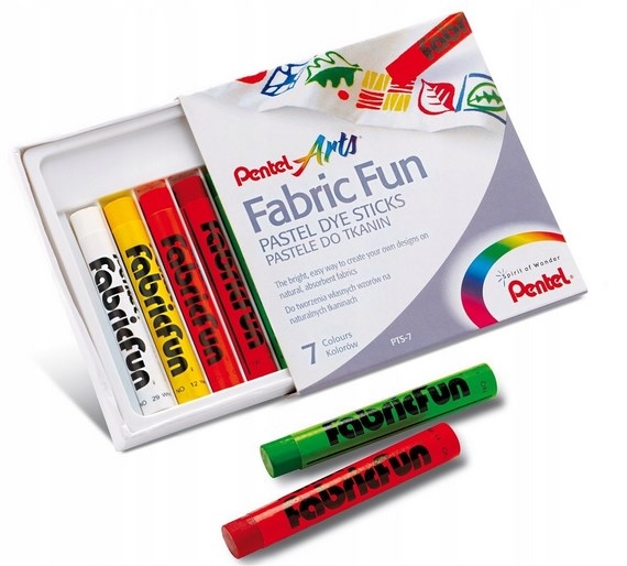 pastele do tkanin 7-kolorowe 7 kolorów Pentel