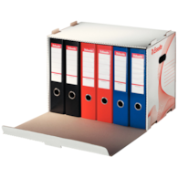 Pudło archiwizacyjne na segregatory otwierane z przodu, biały