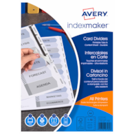 Przekładki IndexMaker™ białe; A4, 225 x 297 mm, 10 przekł./op., białe