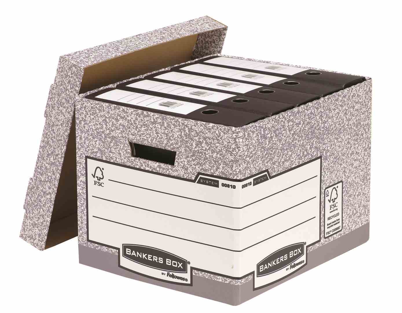 Bankers Box System z FSC® - pudło na archiwa ze zdejmowanym wiekiem - FastFold